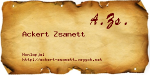 Ackert Zsanett névjegykártya